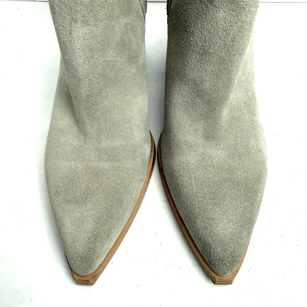 NWOT Marc Fisher Alva Suede Ankle Bootie‎ Gray Women’s Size 9.5